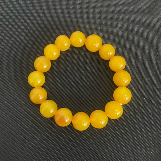 【天意珠宝阁】鸡油黄玛瑙手串卡12mm多样性发货拍一发一