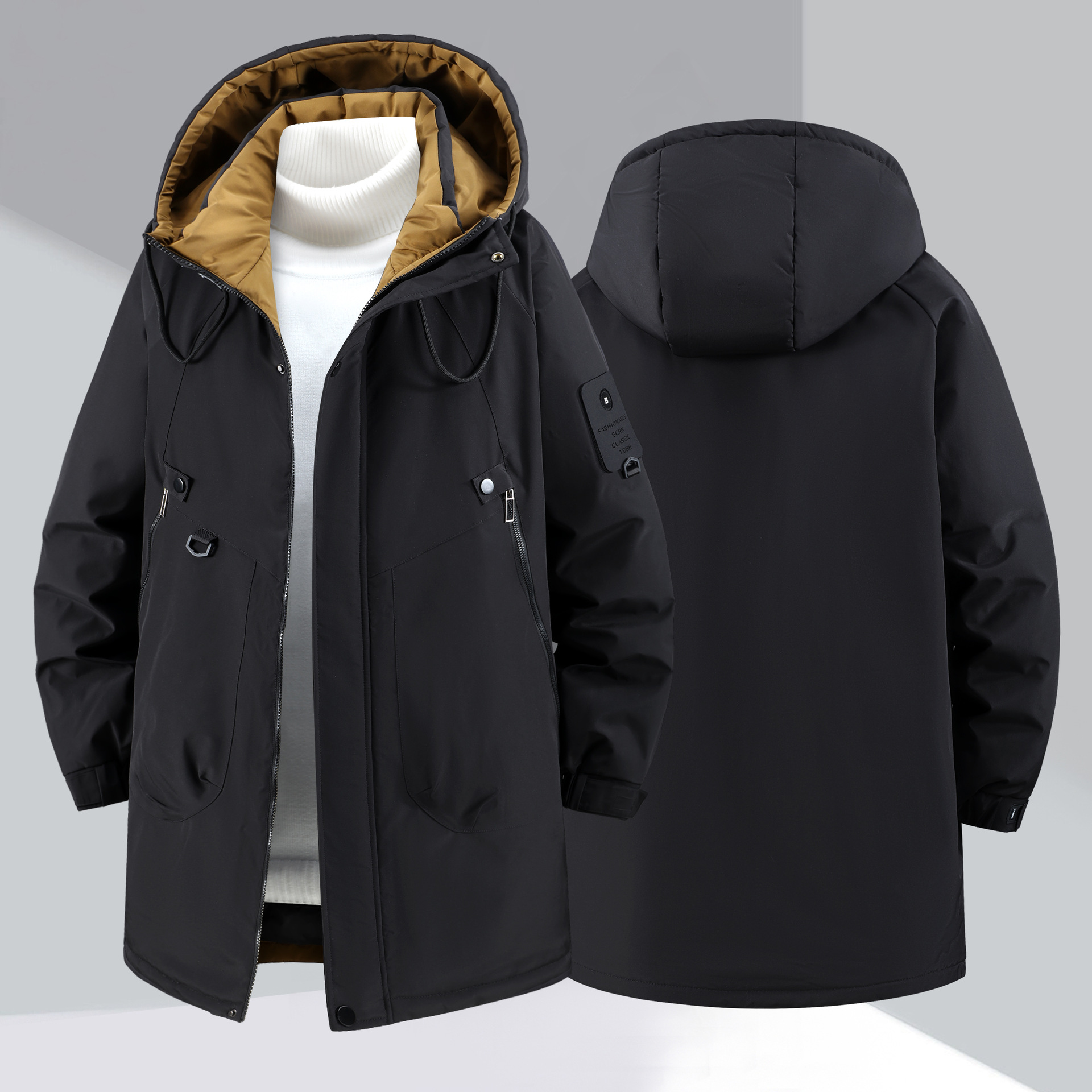 防寒服大码外套男款休闲宽松棉袄冬季新款胖子轻薄潮流棉服