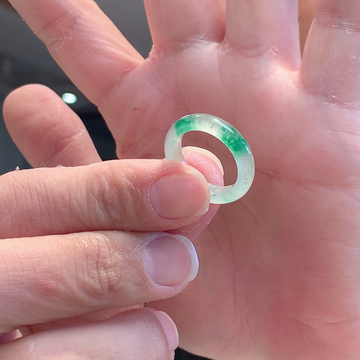 晚***咸石英质玉未镶嵌手链卡16.5