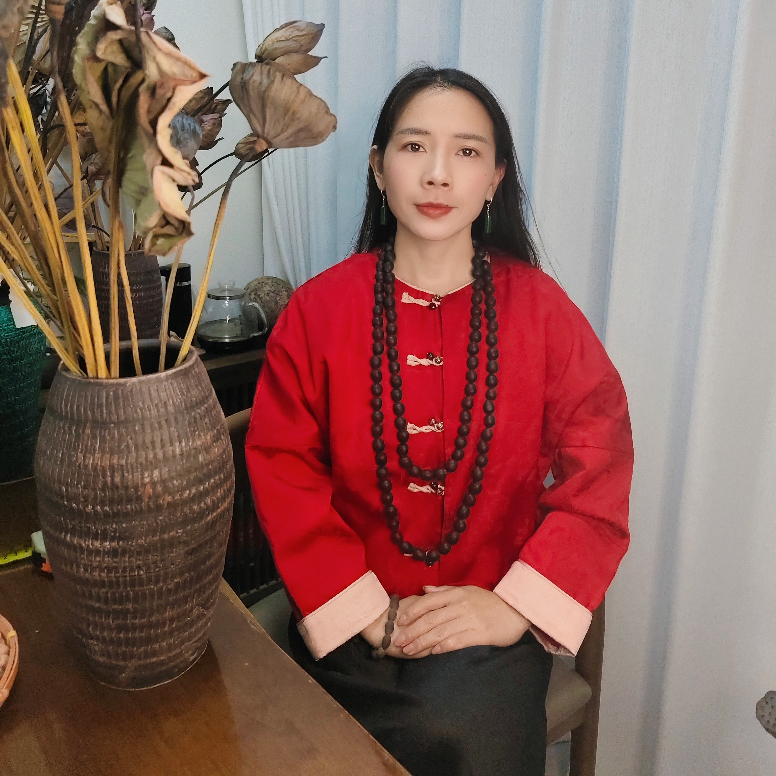非金属仿珍珠项链 108颗真莲子纯手工项链凝聚精神修正心性百搭款