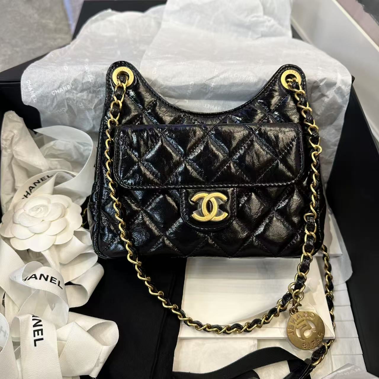 99新 Chanel/香奈儿 飞小雨Fisoy/ 黑金天猫精灵小号