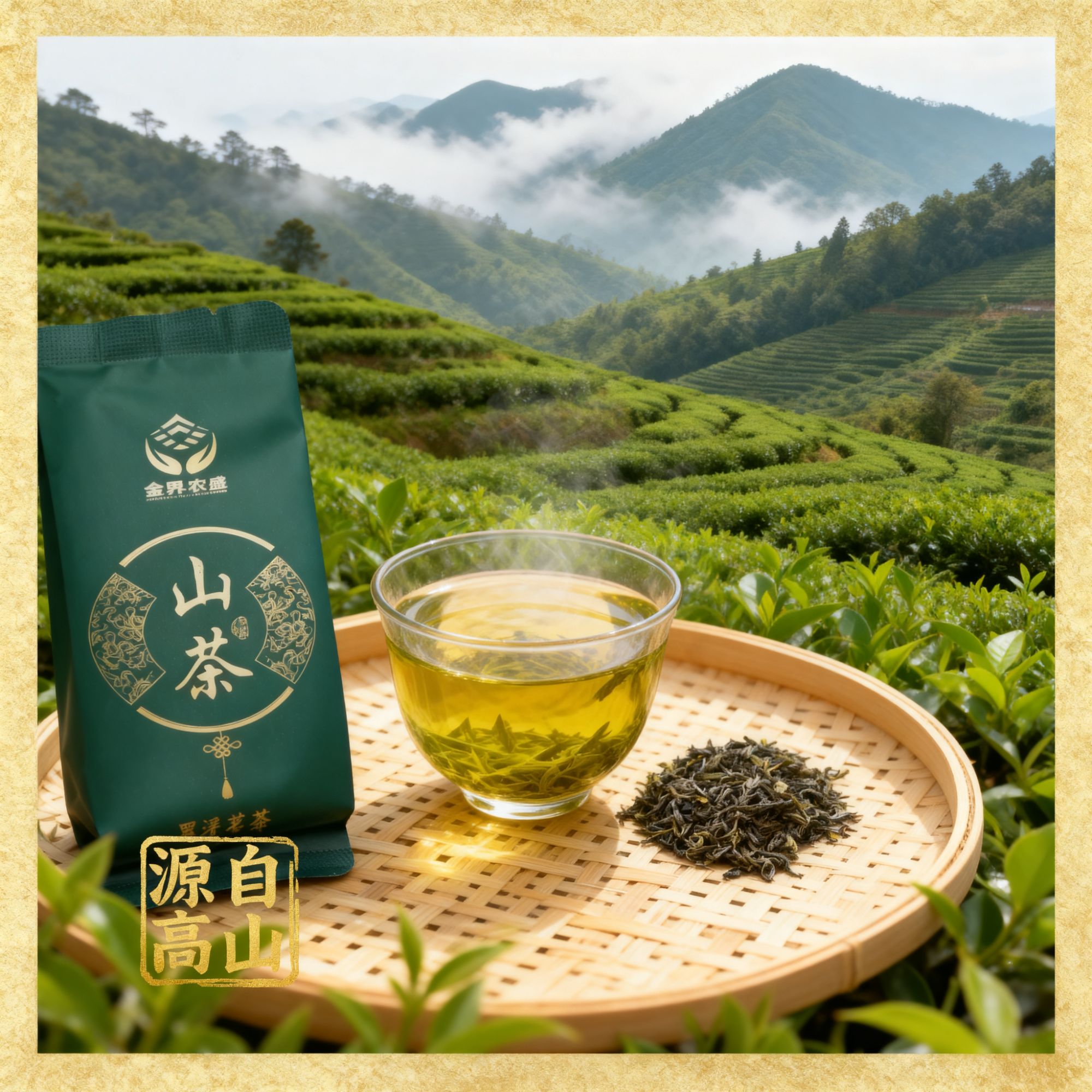 【2盒优惠组合】山茶古法炒青绿茶浓香罗浮茗茶礼盒装惠州特产