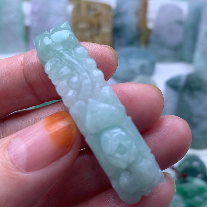 定制翡翠未镶嵌挂件手牌挂件