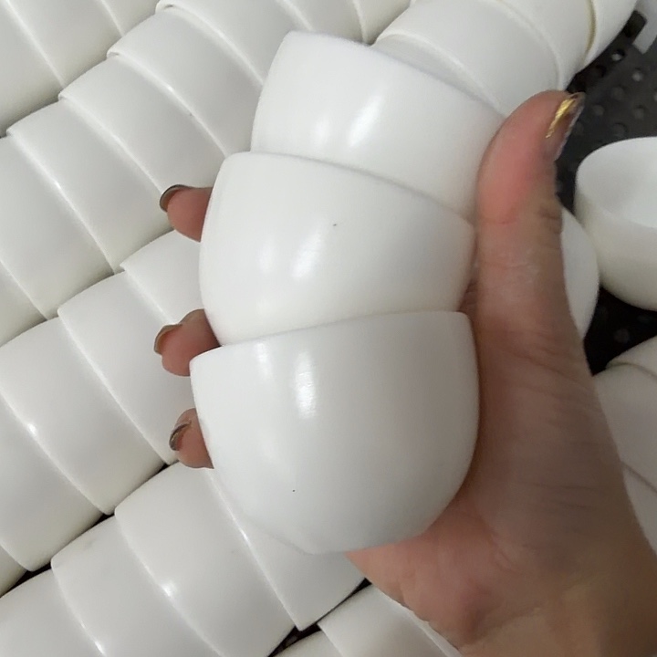 素烧羊脂玉茶杯六个一组60cc蛋杯