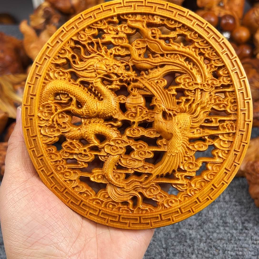 柏木太行崖柏精工盘花14.5龙凤