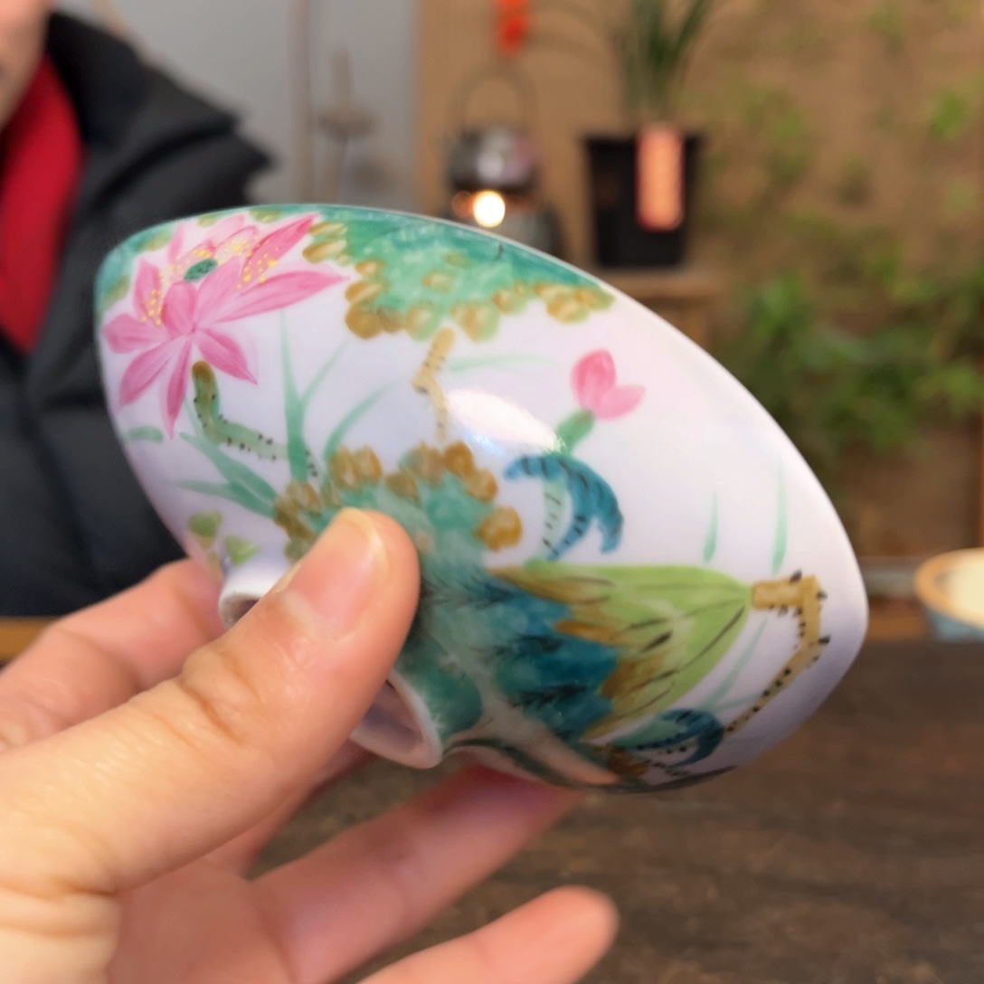 杯景德镇柴烧手绘杯