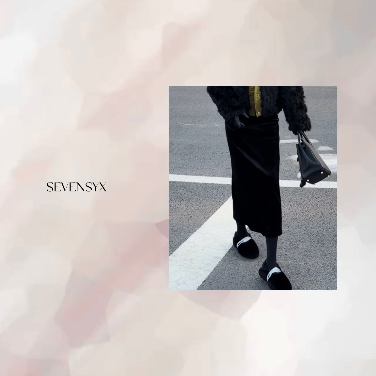 【76黑丝绒加厚半裙】秋冬 黑色休闲 遮胯显瘦 不挑人 百搭半裙