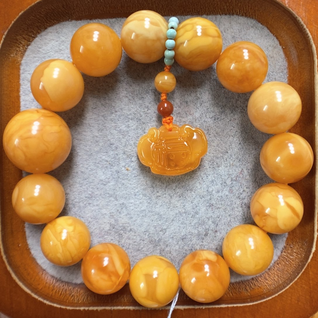 未镶嵌蜜蜡手串蜜蜡手串