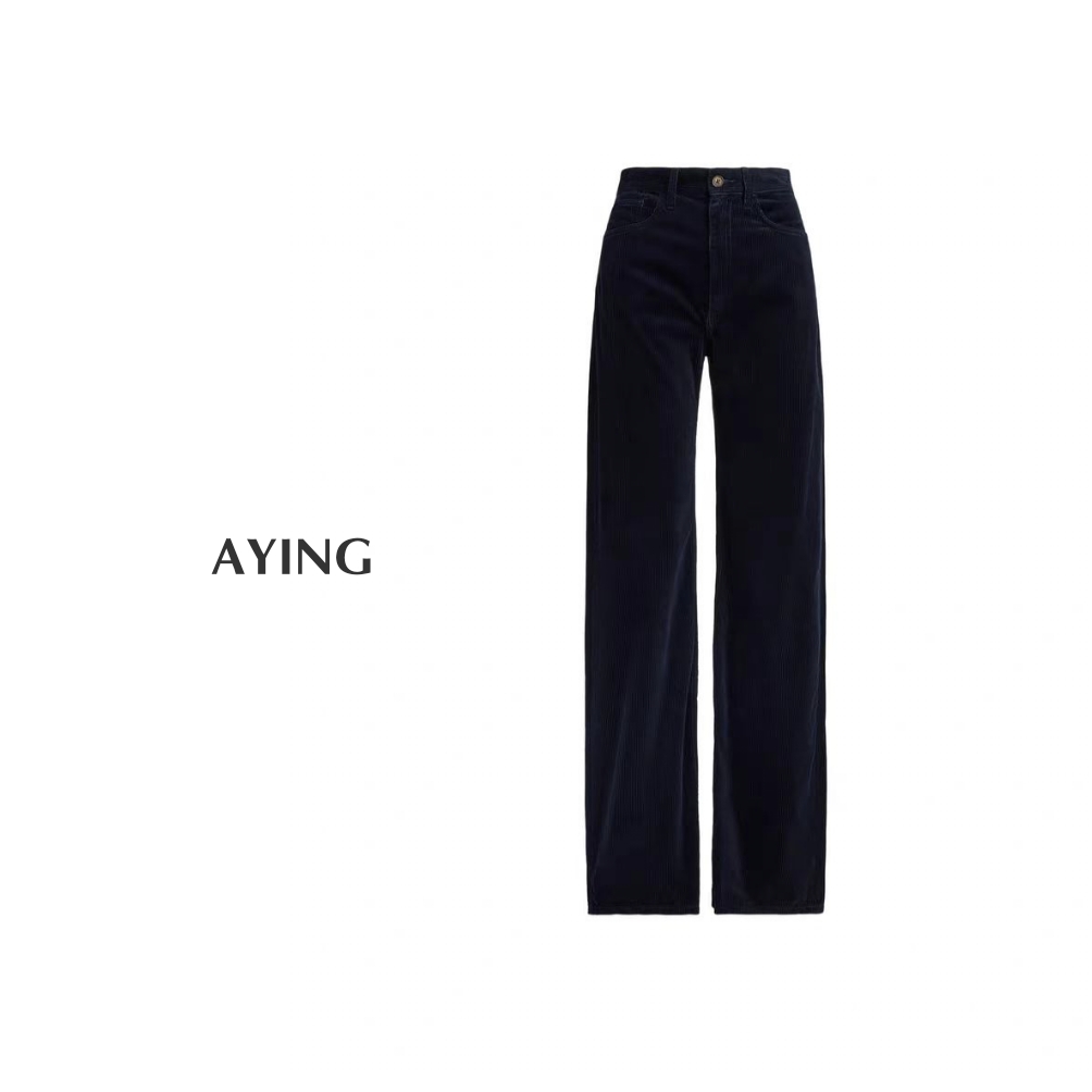 AYING   女士秋冬   梨形天菜棉质灯芯绒直筒裤