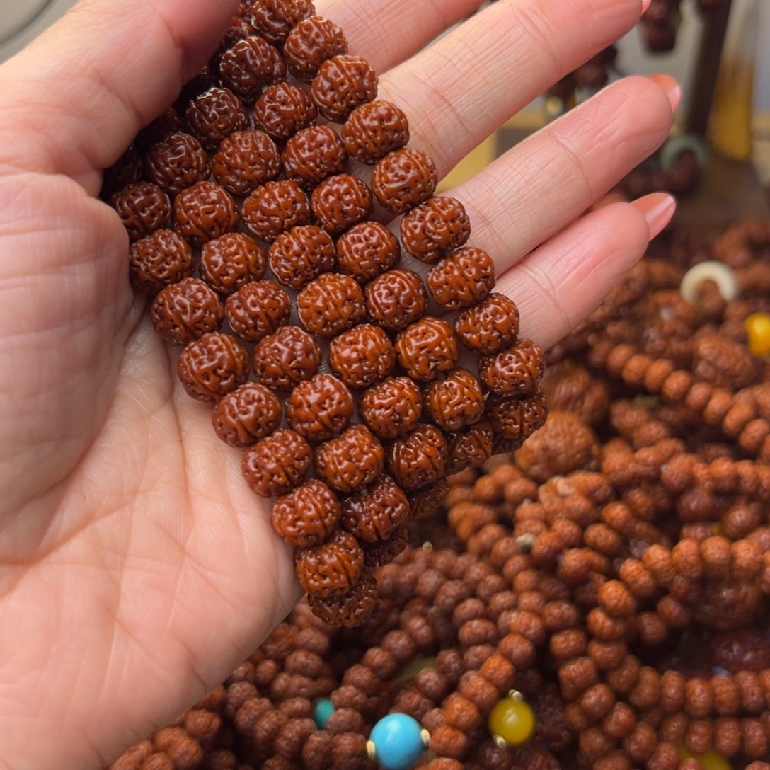 扯***月机刷玉化包浆108颗手串