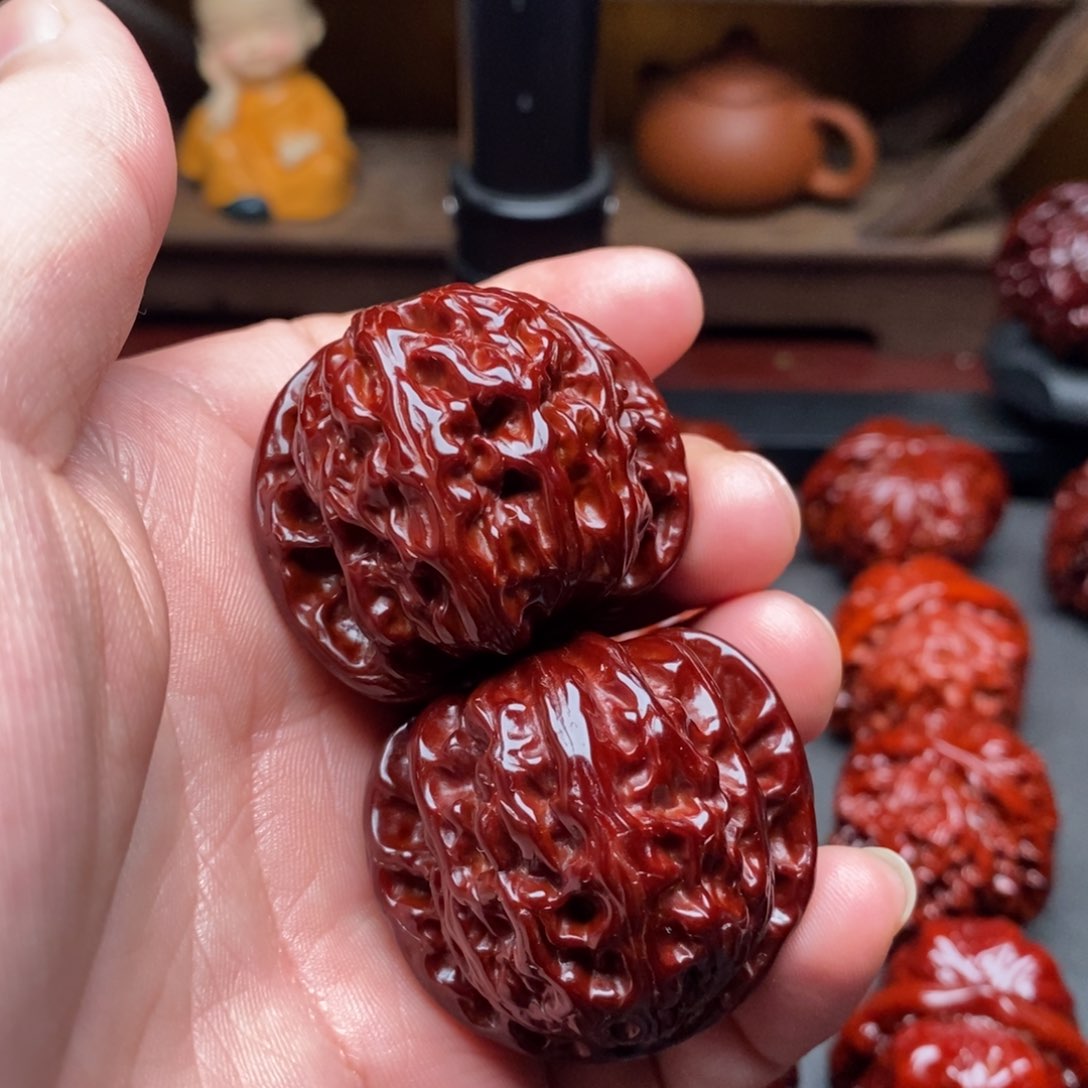 吊坠文玩核桃39白狮子