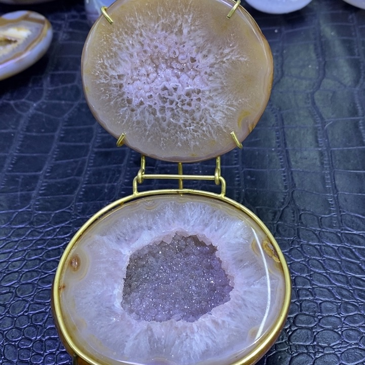 未镶嵌珠宝半成品水晶粉啵啵盆
