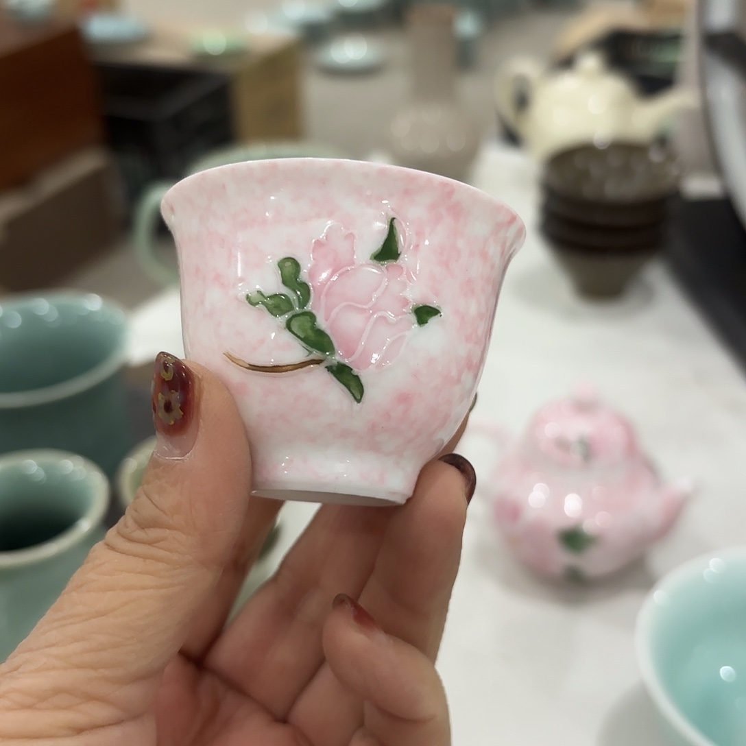 龙泉云间青瓷小米茶器