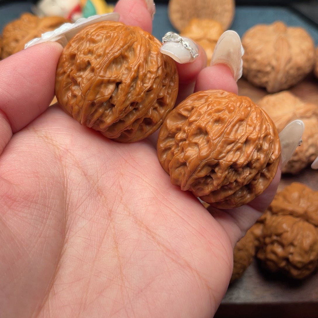 文玩核桃把件李*辉磨盘36