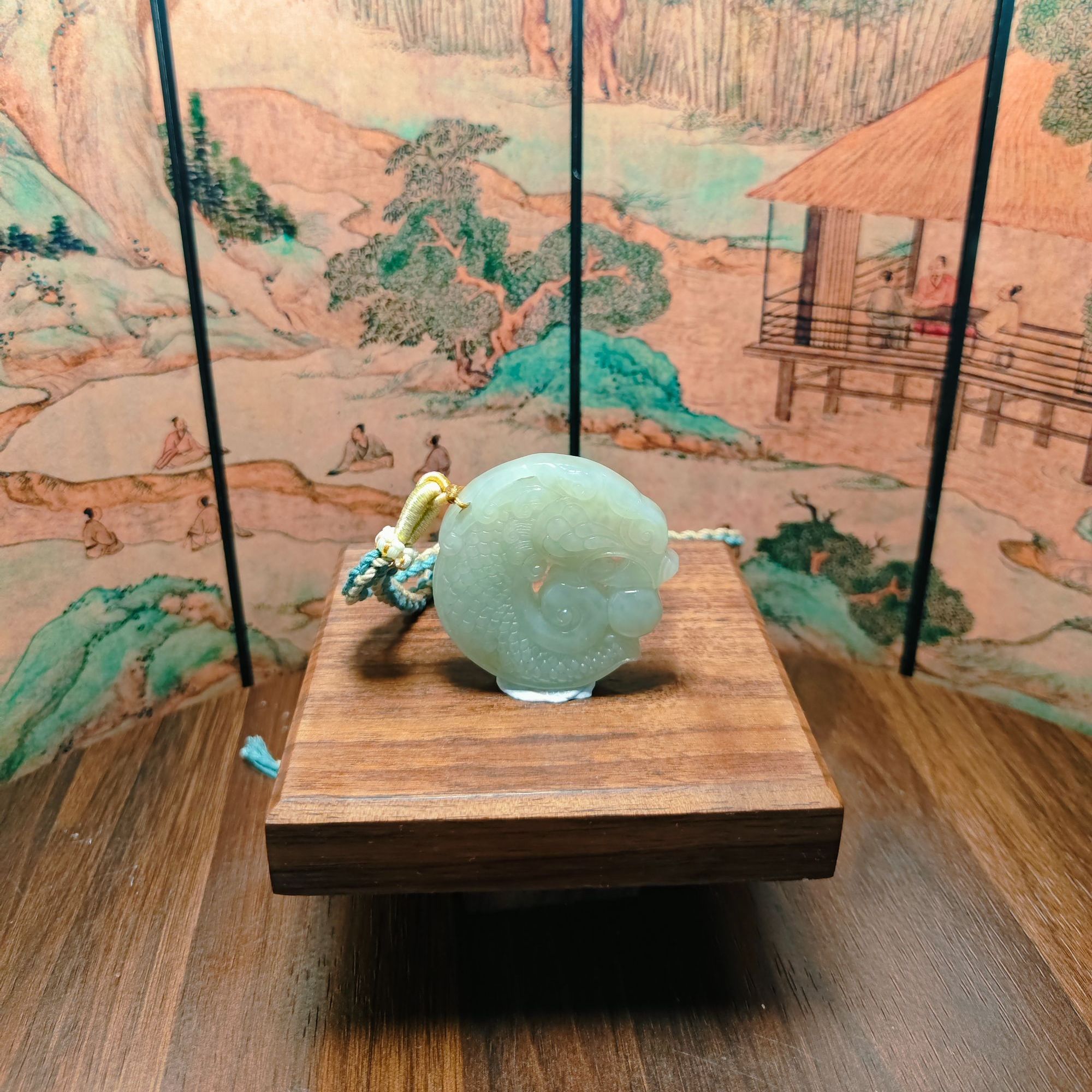 R和田玉鱼化龙吊坠1202