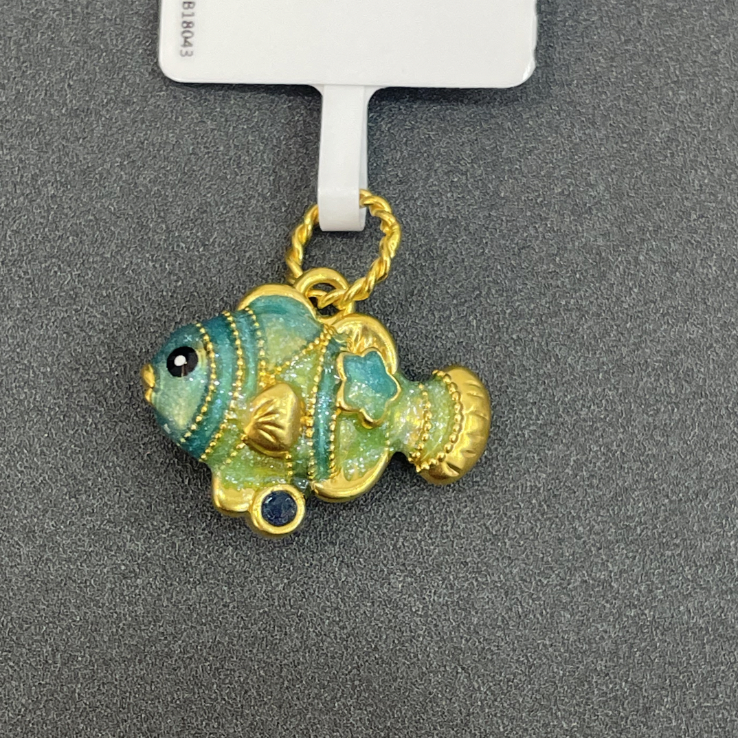 【夏夏专享】足金999 绿鱼 ZP 0.77 攒金有道