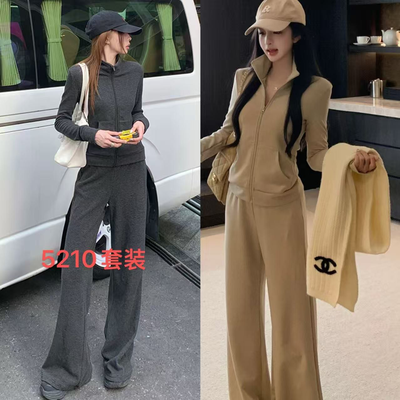YY大码(浪漫之都)遮肚时尚百搭高级感洋气休闲套装