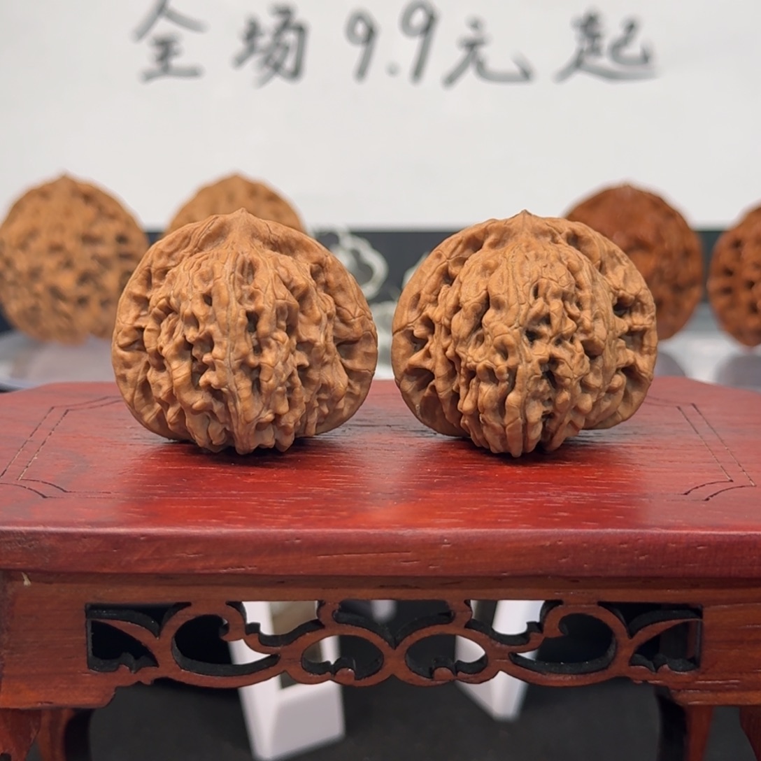 把件文玩核桃52号四座楼全品无药无修原生态边39肚37高34