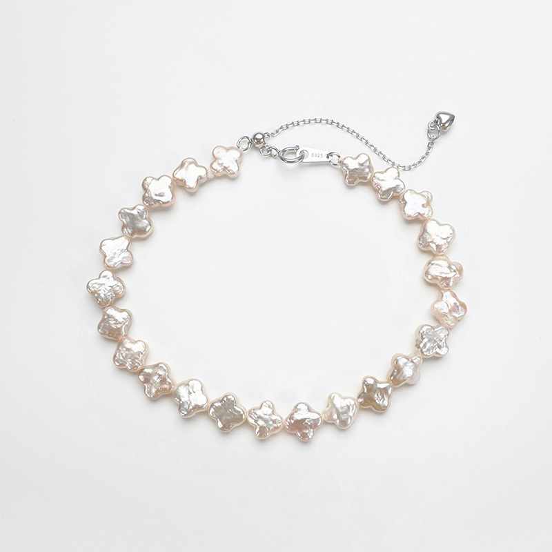 【短发七七】S925银淡水有核巴洛克7-8mm珍珠手链多样性发货一