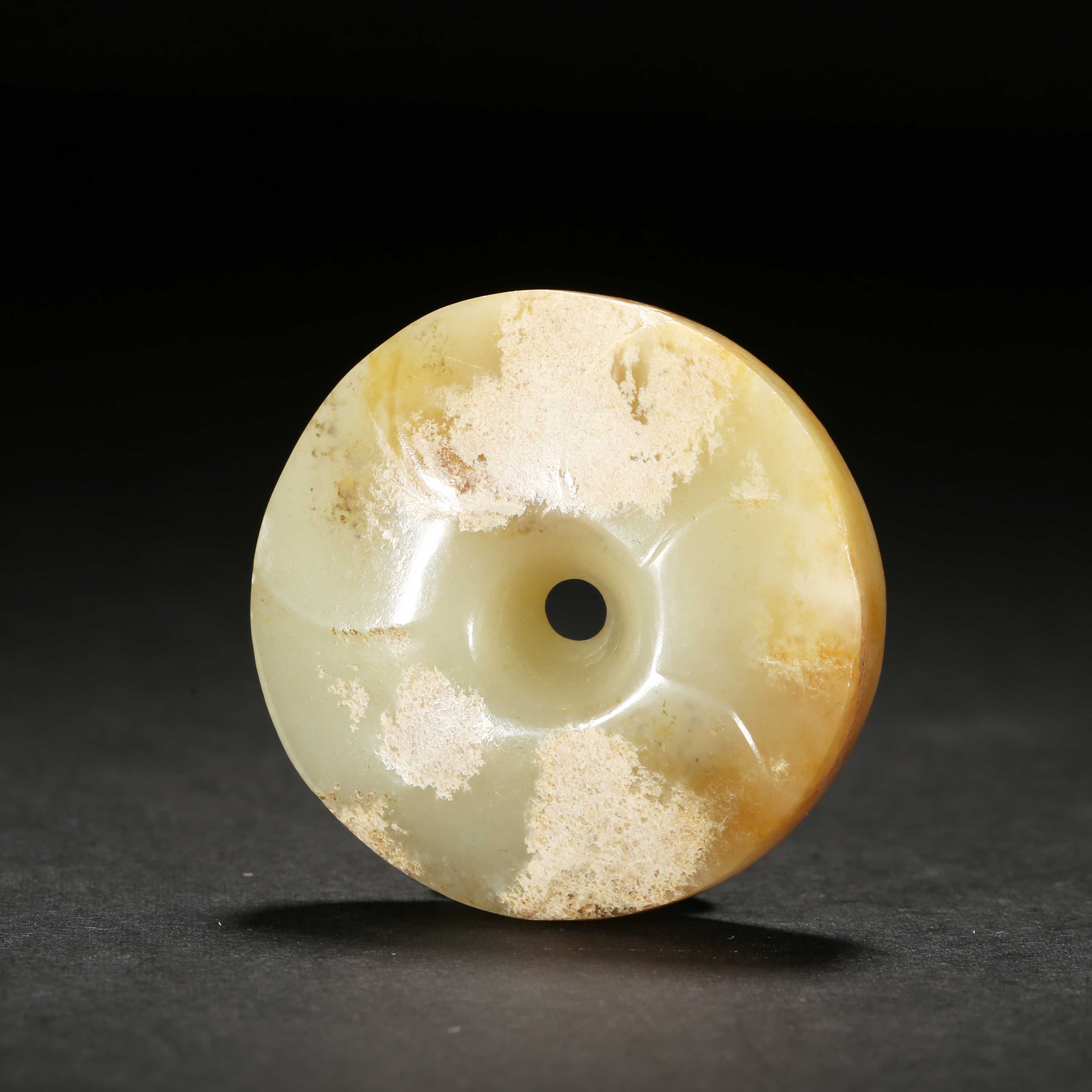 明*和田白玉莲纹璧/JXT25082030/和田玉【北京文博】