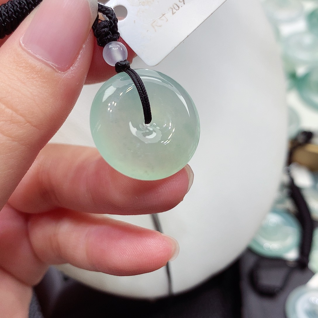 颈饰未镶嵌翡翠编号110，20.9/5.6.