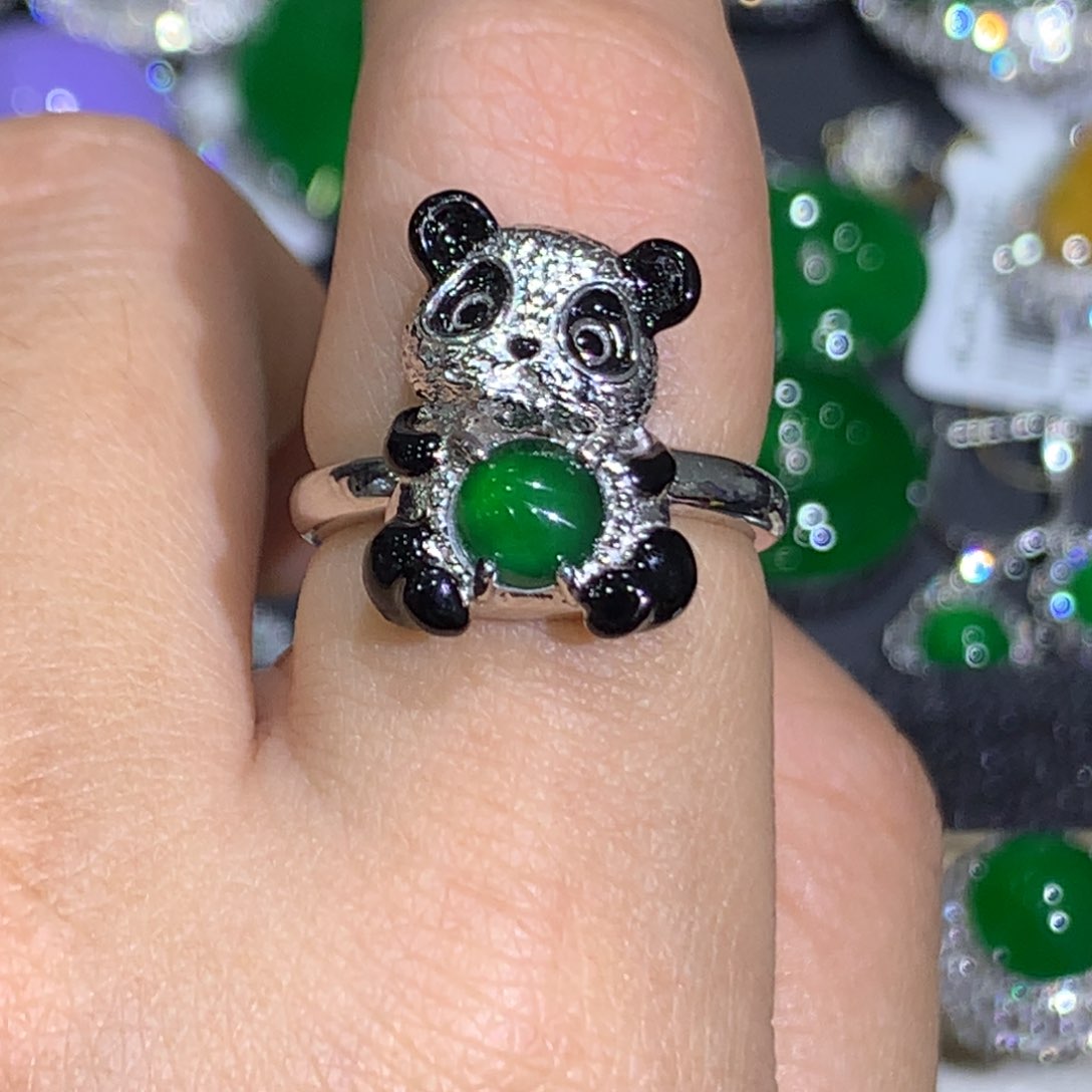 翡翠戒指银S925镶嵌3、