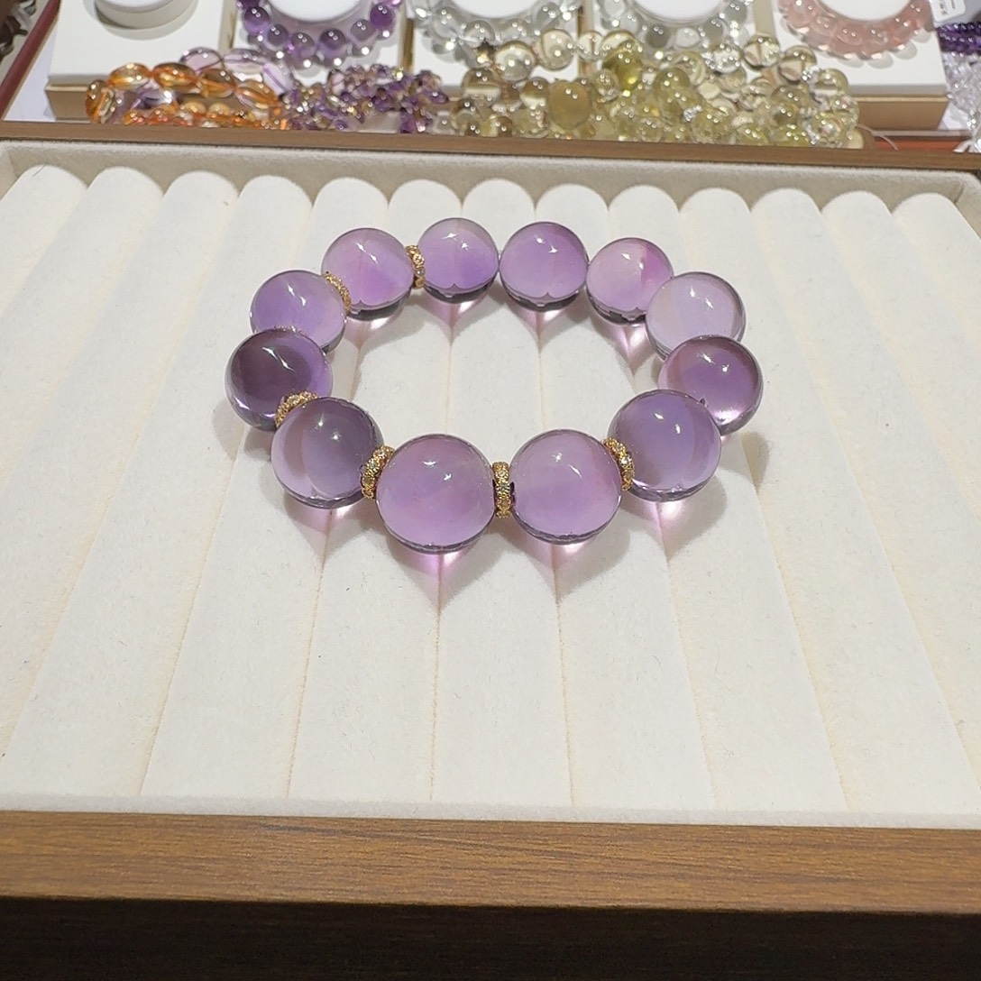 银S925镶嵌水晶手链全净体17+定制