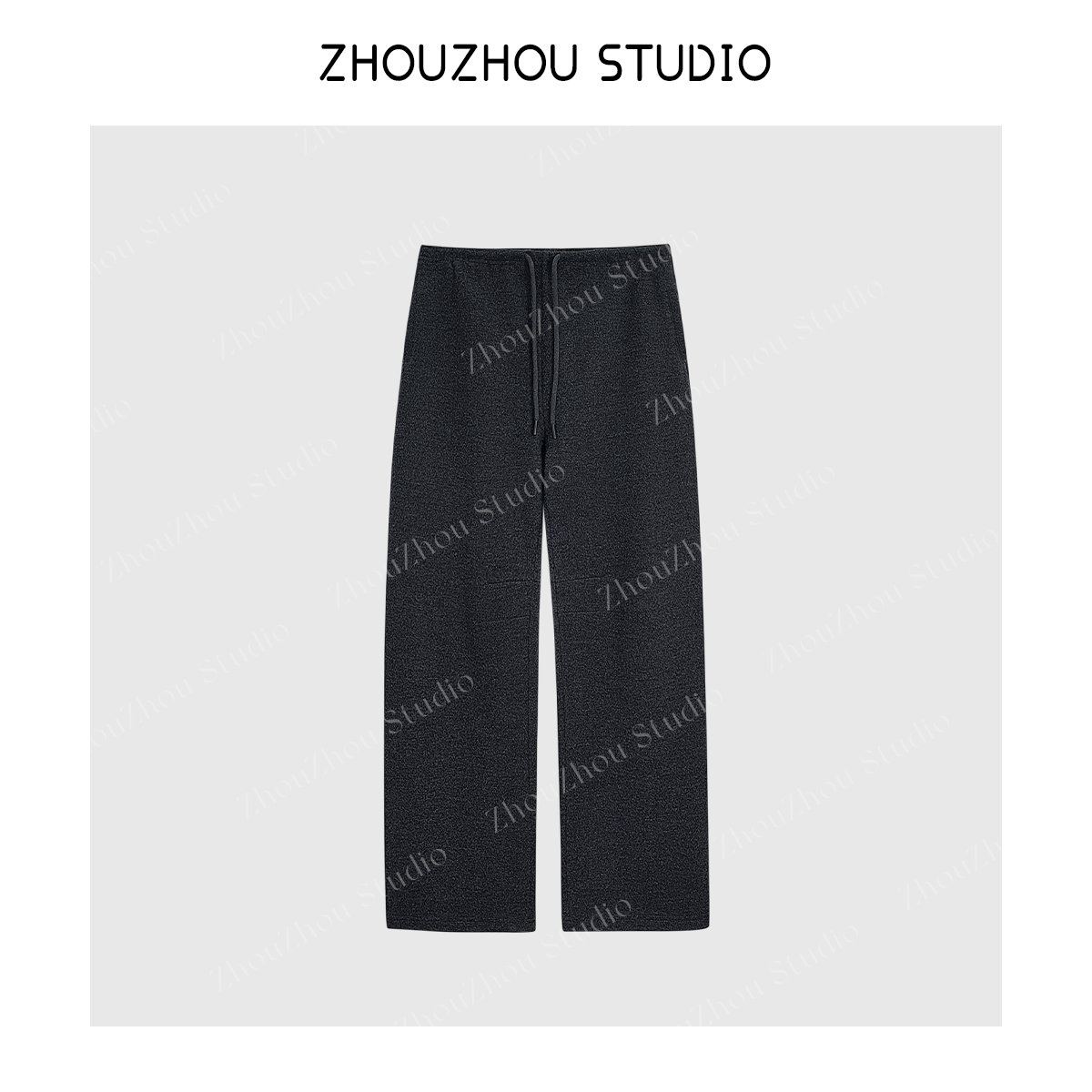 ZhouZhou25秋冬新品 高腰抽绳糯米裤