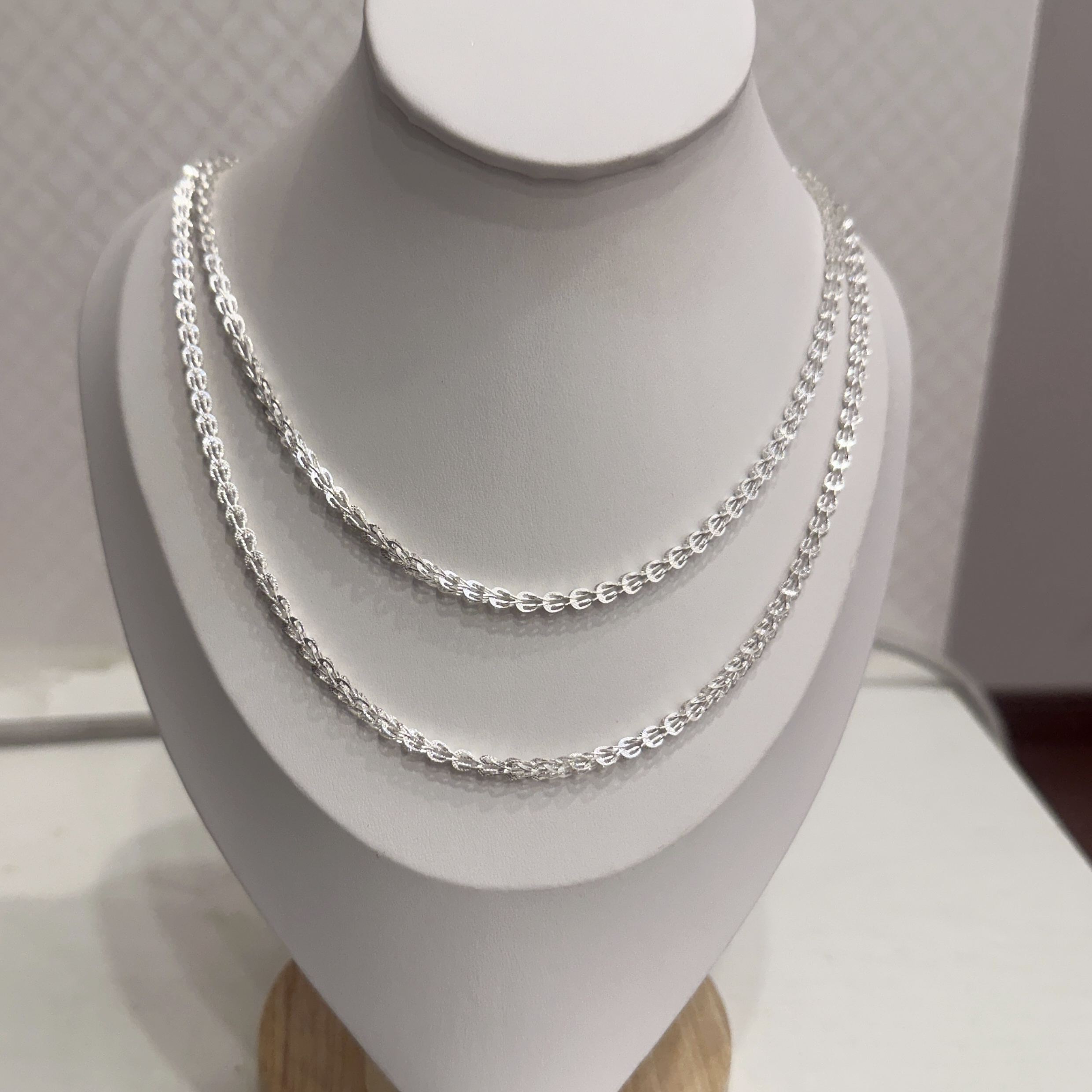 链子足银 凤尾链 足银999 银本色 