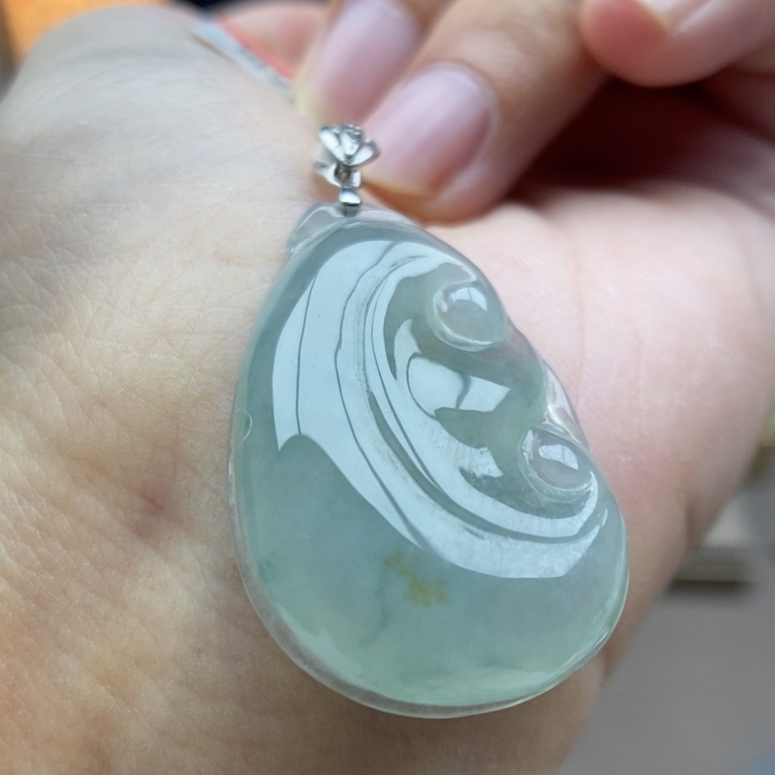 翡翠银S925镶嵌颈饰吊坠6