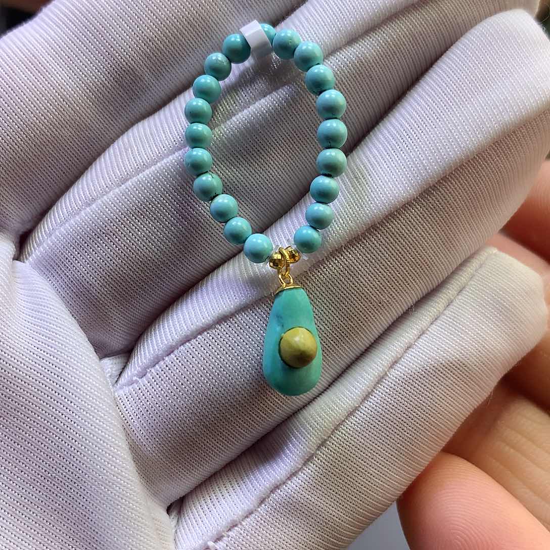 绿松石18K金镶嵌戒指