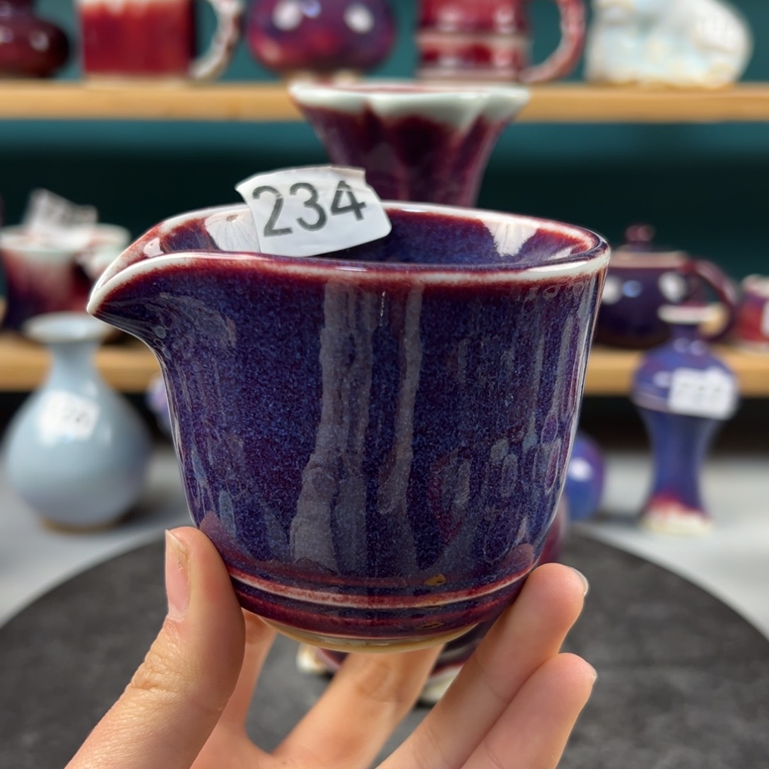 瓷片全品无暇公道杯纯手工