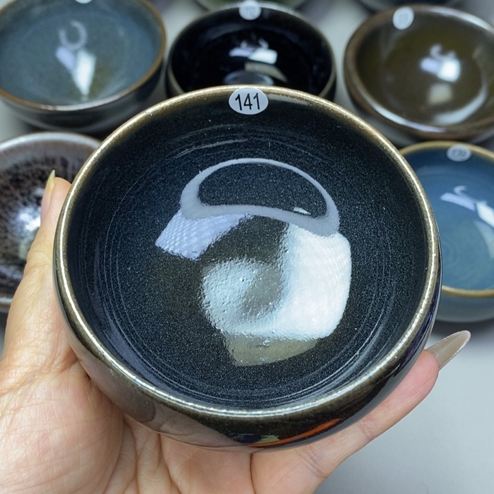 茶盏建窑建盏磨底柴烧主人杯