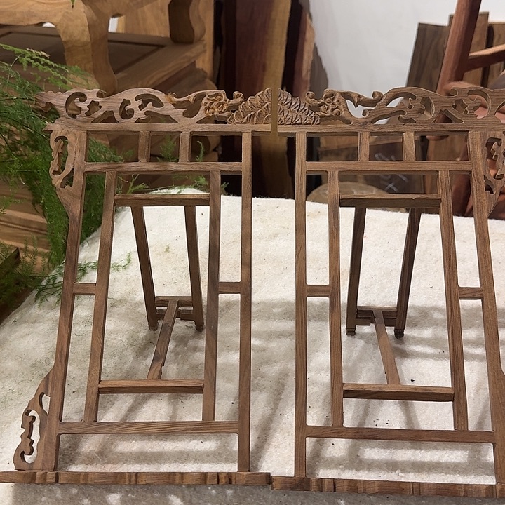 落地款木（非红木类）檀香书架1对包邮白胚打磨