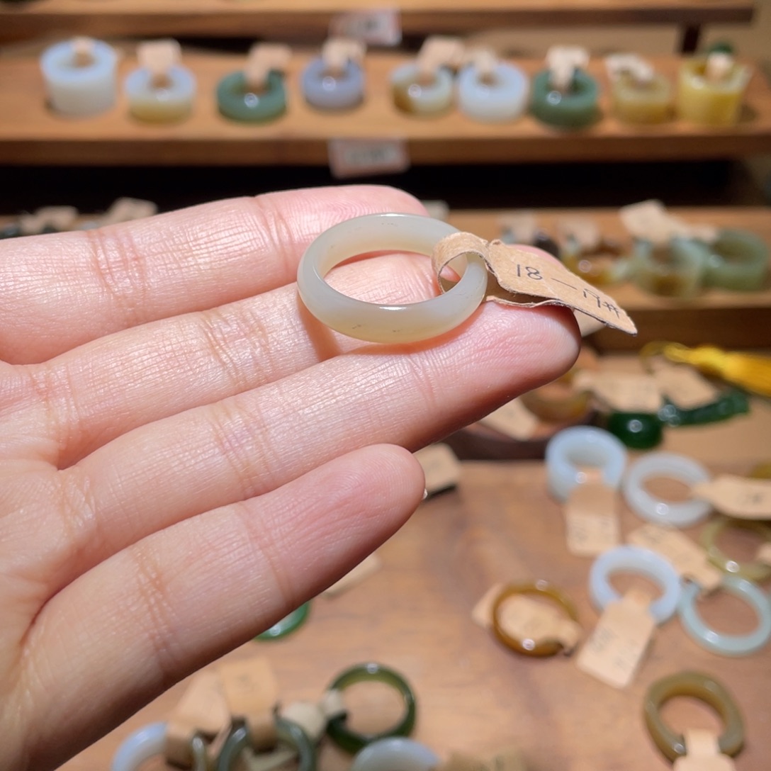 和田玉戒指未镶嵌麦*18.8