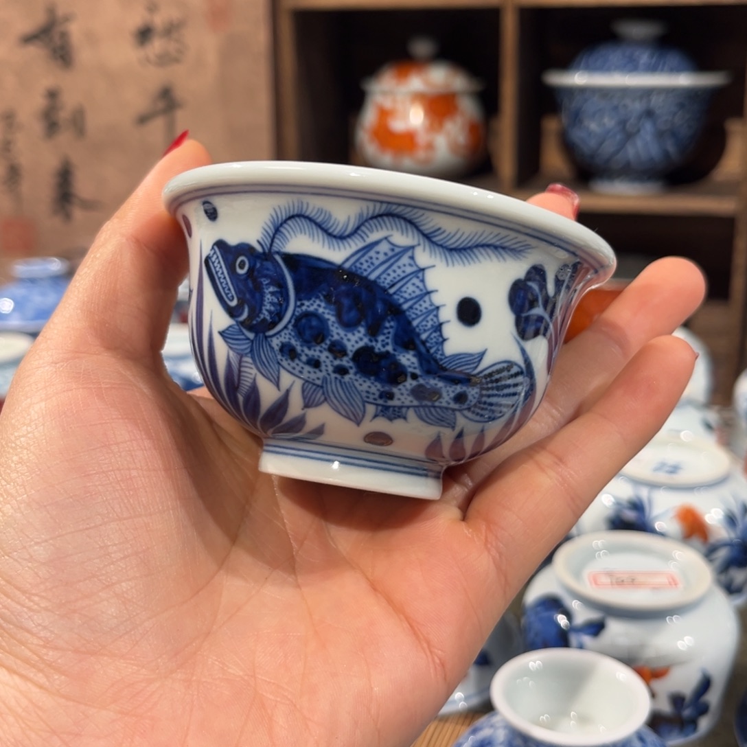 陶杯子景德镇陶瓷主人杯