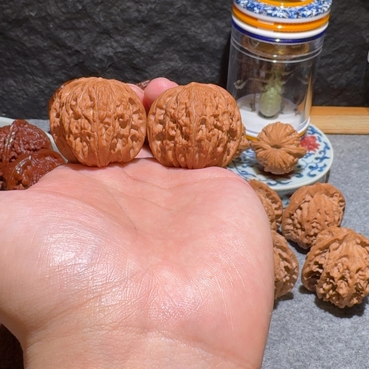 1***3把件文玩核桃磨盘