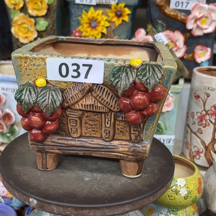 紫砂花盆粗陶材质多肉花盆