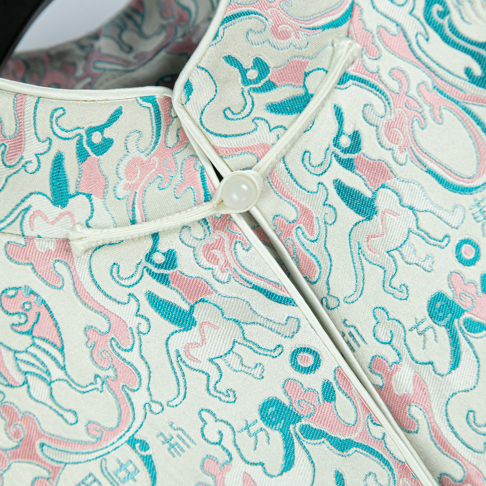 【四川工美蜀锦】新中式米地五星出东方收腰蜀锦马甲【雪岫】