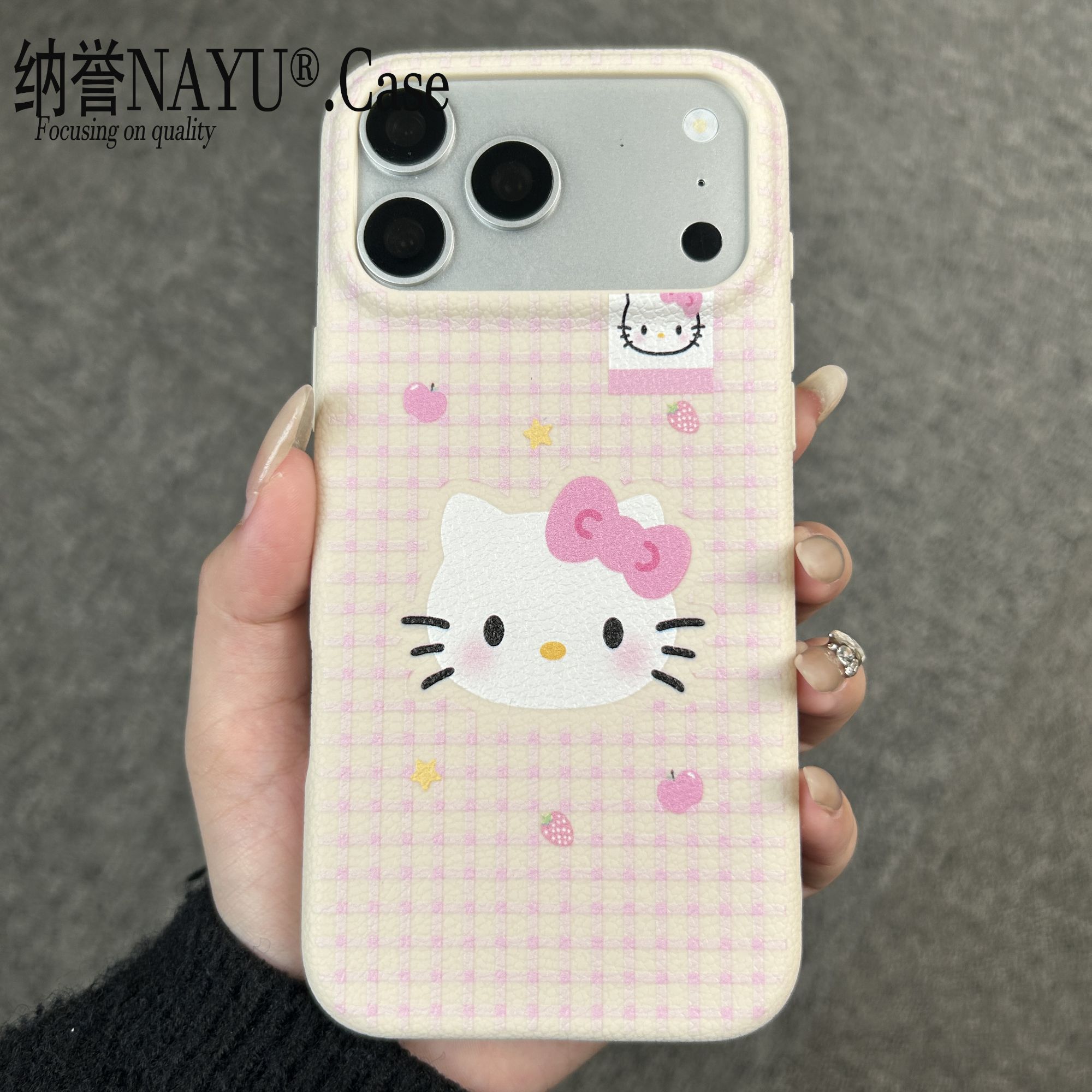 粉格大KT头像适用于iphone苹果华为小米oppovivo软胶手机壳