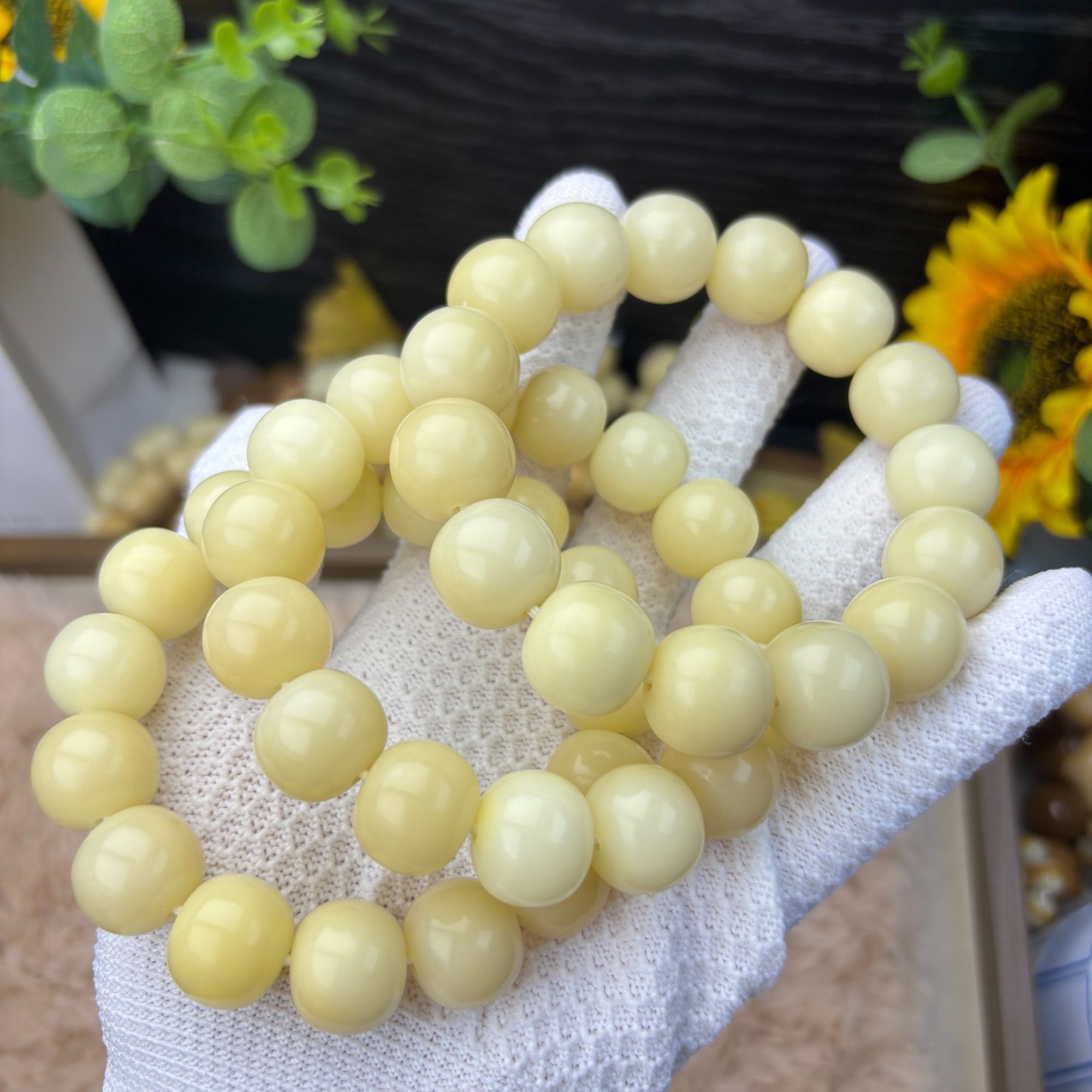 菩提苹果珠16mm干磨