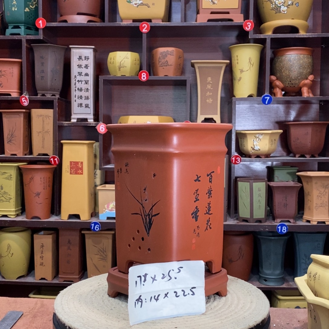 紫砂艺术紫砂花盆
