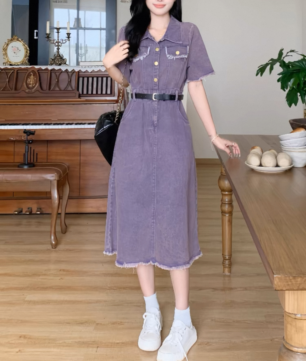 牛仔时尚连衣裙显瘦气质01