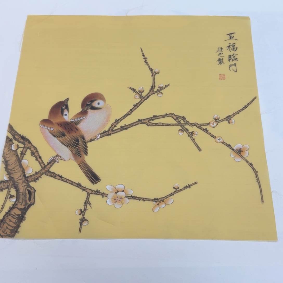 ！***！国画国画作品山水花鸟纯手绘包框