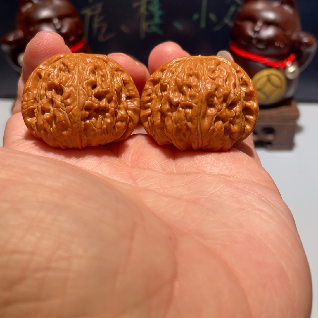 文玩核桃把件白狮子38