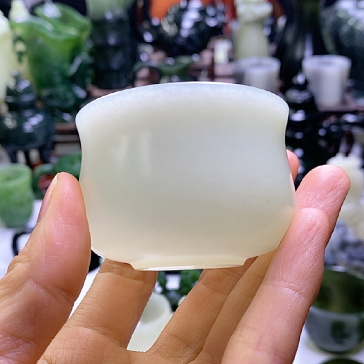 【闪购商品】和田玉摆件未镶嵌主人杯75毫升