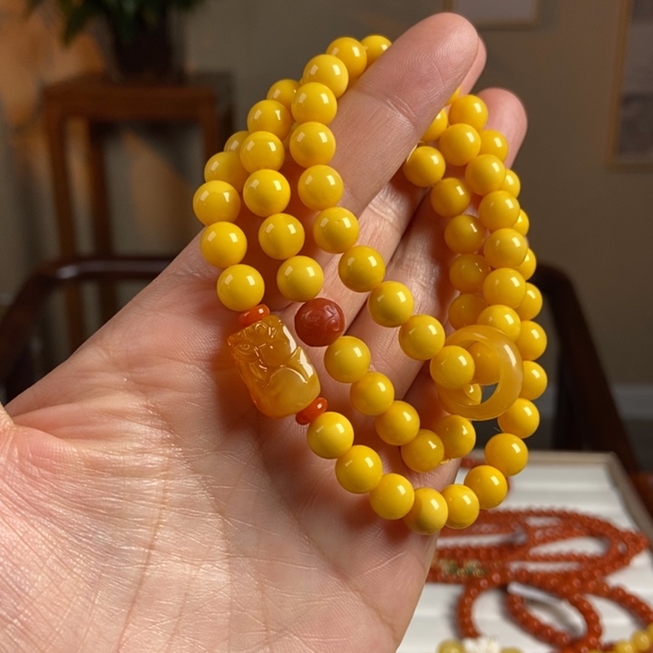 琥珀手链未镶嵌蜜蜡手串8