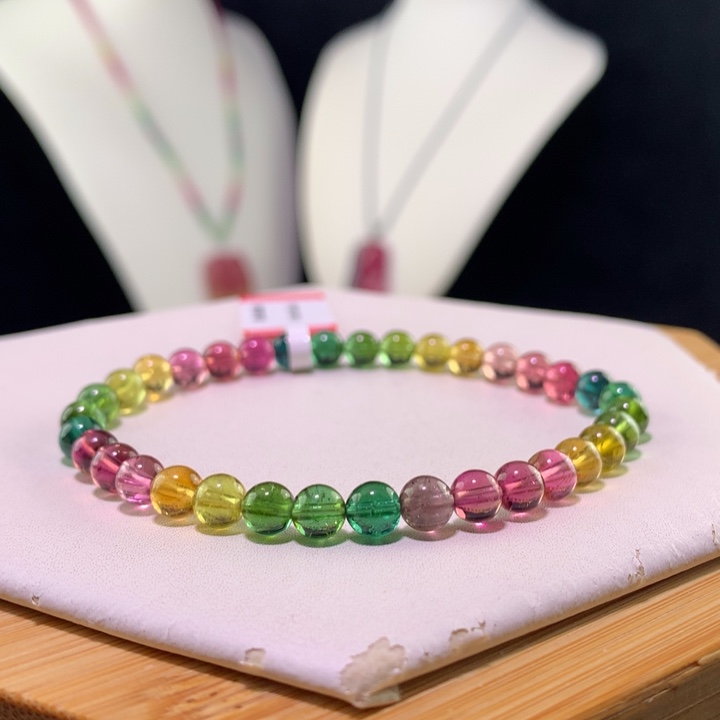 双色碧玺手链未镶嵌