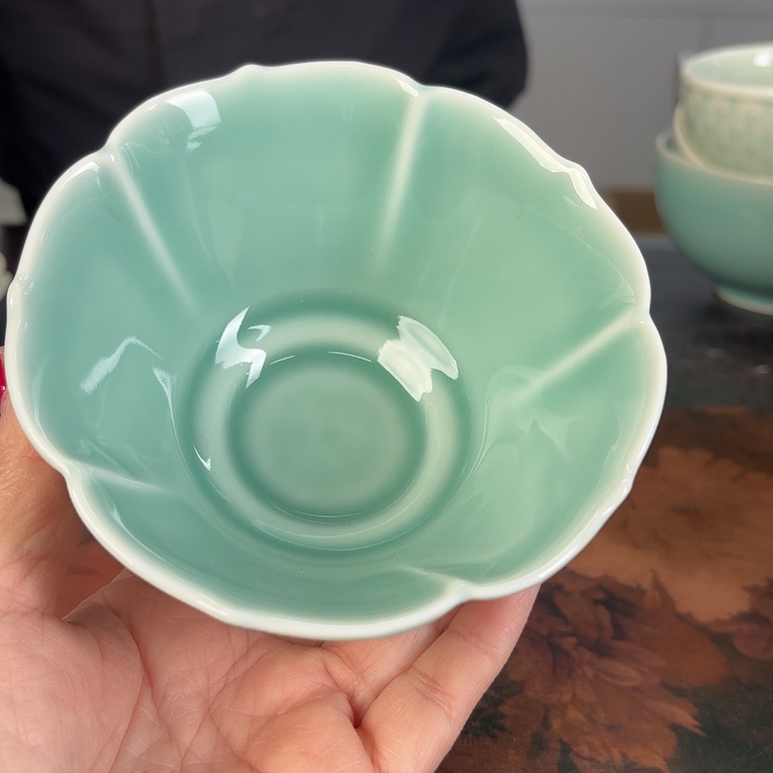 龙泉云间青瓷小米茶器