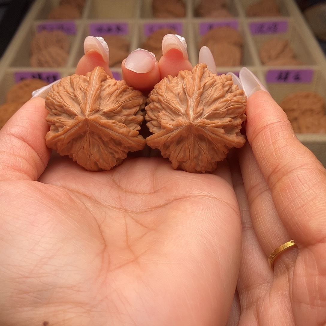 文玩核桃把件文山三棱